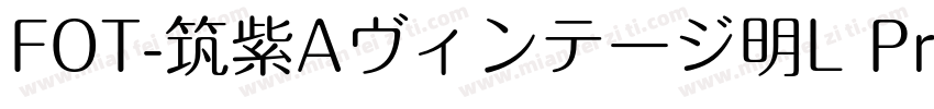 FOT-筑紫Aヴィンテージ明L Pro R字体转换